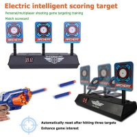 Auto-Reset Electric Shooting Target for Nerf Toys with Precision Scoring, Sound, and Light Effects for Kids Shooting Game Accessories.