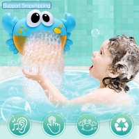 Crabs Shaped Electric Automatic Bubble Maker Blower Machine Baby Bathing Shower Swimming Bathtub Soap  Musicial Water Play Toy