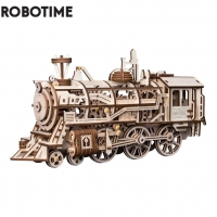 Robotime 4 Kinds DIY Laser Cutting 3D Mechanical Model Wooden Model Building Block Kits Assembly Toy Gift for Children Adult