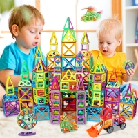 Big Size Magnetic Building Blocks Construction Set for Kids - Educational Toy with Designer Model and Magnets by Kacuu.