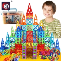 Magnetic Building Blocks Set - 215/110 Pieces for Kids' Educational Stacking and Construction Toys