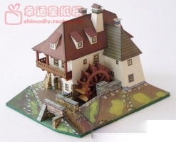 ABC Water Tanker Building 3d Paper Model DIY Handmade Paper Mold Paper Mold Decoration Toys
