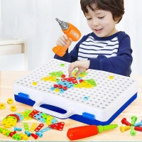 Children Tool Set Toys Kids Drill Puzzle Toy Electric Drill Toys Screw Toys For Boys Kids Drill Set