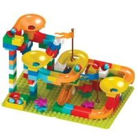 Marble Run Building Blocks Set with 54-162 Pieces, Funnel and Slide Bricks.