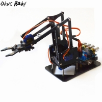 2021 Brand New DIY Acrylic robot arm robot claw arduino kit 4DOF toys Mechanical grab Manipulator DIY For Kids Gift