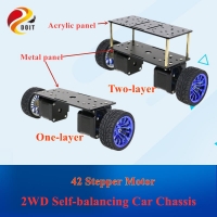 Double Plate 2wd Two Rounds of Self-balancing Stepper Motor Car Two-wheel Balancing Car Smart Car Chassis Kit