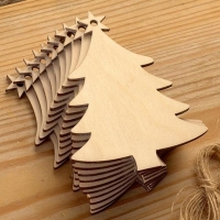 10pcs Wooden Round Baubles Tags Christmas Trees Balls Decorations Art Craft Ornaments Christmas DIY Craft Toys Gifs For Children