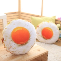 40cm Free Shipping Simulation Stuffed Cotton Soft Fried Egg Cushion Sleeping Pillow Plush baby toyStuffed Poached Egg Food  Doll
