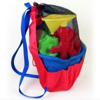Baby Beach Toy Mesh Bag - Portable and Compact Storage for Sand Toys, Clothes, and Towels with Water Fun Sport Design