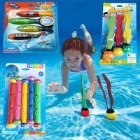 Summer Torpedo Rocket Throwing Toy- Fun Pool Diving Game for Kids, Underwater Dive Toy- Retail Packaging