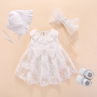 New Born Baby Girls Infant Dress&clothes Summer Kids Party Birthday Outfits 1-2years Shoes Set Christening Gown Baby Jurk Zomer