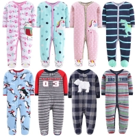 Soft Fleece Baby Rompers for Christmas, Spring, and Autumn - Cartoon Costumes and Pajamas for Infants 0-24M