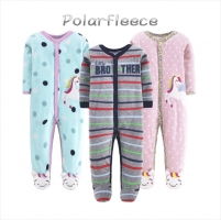 Warm Fleece Baby Jumpsuit for Boys and Girls with Long Sleeves