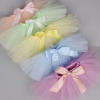 Newborn Baby Girls Tutu Skirt & Headband Set Newborn Photography Props Infant Fluffy Baby Tulle Skirt Set 0-12M 18 color options