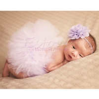 Baby Tutu Skirt with Headband for Girls' Photo Shoot (#h055)