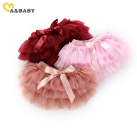 0-24M Infant Newborn Baby Girls Tutu Skirts Princess Bow Tulle Ball Gown Skirts Christmas Baby Girl Red Costumes + Headband