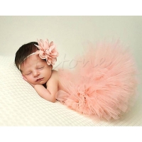 New Cute Toddler Newborn Baby Girl Tutu Skirt & Headband Photo Prop Costume Outfit Oct2 #330