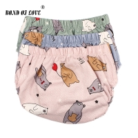 Baby Bloomers Cotton Shorts For Girls Boys PP Shorts Children Harem Short 3 Color Cartoon Bear Print Newborn Clothes