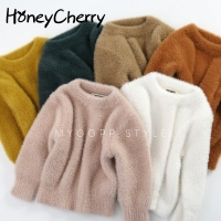 Girls' Sweaters - Honeycherry Winter Imitation Mink Jacket, Warm and Cozy Baby Sweaters