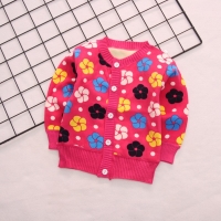 Warm Knitted Sweater with Plus Velvet for Baby Boys and Girls, Ideal for Autumn and Winter Season