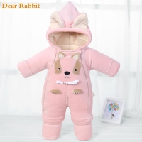 -30 degrees 2022 New born Style Rompers cold Winter warm Baby snowsuit girl Clothes Boys Jumpsuits cute Cartoon Infant Overalls