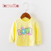 Lawadka Brand Love Pattern Long Sleeve Tops Autumn Clothing Baby Girls Sweatshirts Baby T shirts for Babys Girls Clothes