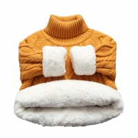 children Clothes baby boys cotton Warm Pullovers velvet thicken Winter turtleneck Knitted Loosen jacket 1-11T sweater babi girl