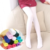 2018 Spring Candy Color Kids Pantyhose Ballet Dance Tights for Girls Stocking Children Velvet Solid White Pantyhose Girls Tights