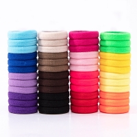50pcs Girls Nylon Hair Bands, 3.0cm Elastic Scrunchies for Ponytail Holders and Hair Accessories