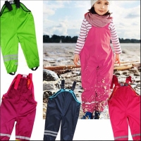 Kids Waterproof Overalls with Suspenders for Beach, Rain, Ski and Wind - Ages 1-7