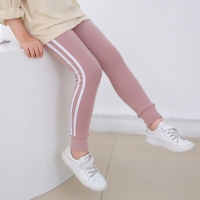 2022 Fall/Winter Girl Pants Pure Color Side Stripe Sports Leggings for Kid Girls Sweatpants Kids Leggings Sport Trousers Outwear