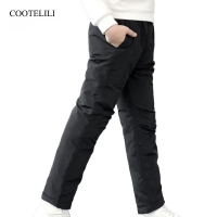 COOTELILI Teenager Girl Boy Winter Pants Cotton Padded Thick Warm Trousers Ski Pants Girls Pants Children Clothing 100-150cm