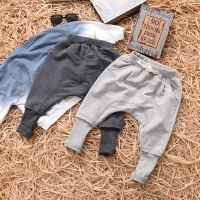 Kids autumn Spring Clothes Girls Pants Children Trousers for baby boys harem pants solid colors  black grey