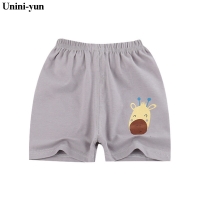 Unini-yun Summer thin children wear shorts Boy baby and girl pants Solid color cotton 1-6 year old children's leisure pants