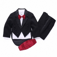 2020 cotton Formal Children's clothes for boys white/balck baby boys suit kids blazers boy suit for weddings prom 1T-4T