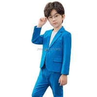 Boys Formal School Suits for Weddings Brand Prince Kids Party Tuxedos Boys Gentlemen Birthday Dress Blazer + Pants 2PCS Costume