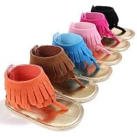 Soft Sole Baby Sandals with Tassel for 0-18 Months - Unisex