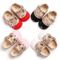 Baby girl princess shoes in soft pu leather for pre-walkers.