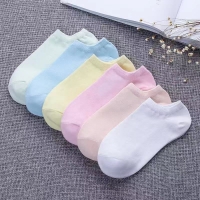 Women's socks cotton retro boat socks candy shorts thick solid color low to help short socks wholesale a generation