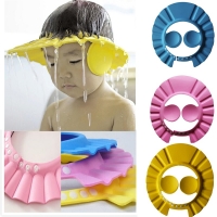 Adjustable Kids Shower Cap for Safe Hair Washing - Soft Bathing Cap Protects Children from Shampoo and Water