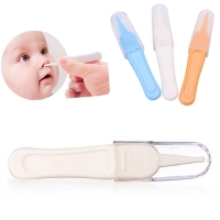 Baby Ear Nose and Navel Cleaning Tweezers - Safe and Hygienic Plastic Forceps Clip