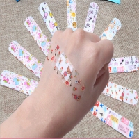 100pcs Waterproof Breathable Cute Cartoon Band Aid Hemostasis Adhesive Bandages First Aid Emergency Kit For Kids Children