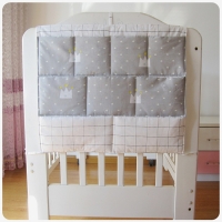 Baby Bed Hanging Organizer - 50*60cm Cotton Toy and Diaper Pocket