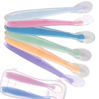 Silicone Baby Spoon for Safe Feeding, with Temperature Sensor - Perfect for Infants and Kids