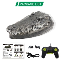 Flytec V005 RC Boat 2.4G Remote Control Electric Racing Boat for Pools with Simulation Crocodile Head Spoof Toys Halloween Decor