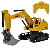 RC Excavator Toy with Simulated Caterpillar and Alloy Shovel, Perfect Gift for Kids, Beach Toy Tool, Traxcavator Model - 8CH.