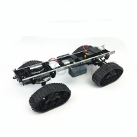 All-terrain rubber track wheel robot chassis military truck 4WD climbing DIY modified car kit