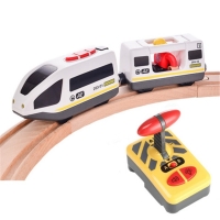 Toys for Children Remote Control Electric Train Toy Magnetic Slot Compatible with All Brand Wooden Track Car Toy Kids Gift