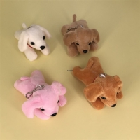 Colorful 10-Piece Dog Plush Toy Set with Keychain, 7cm, Ideal for Gifting.