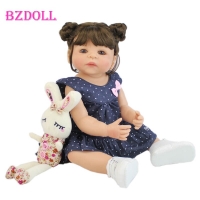 Lifelike 55cm Reborn Baby Doll with Silicone Vinyl Body and Waterproof Feature, Ideal for Princess Toddler Play (Bzdoll)